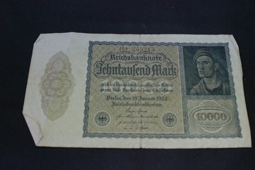 10.000 marcos Alemania diez mil billetes del Reichsbank Berlín 19 de enero de 1922 - Imagen 3 de 6