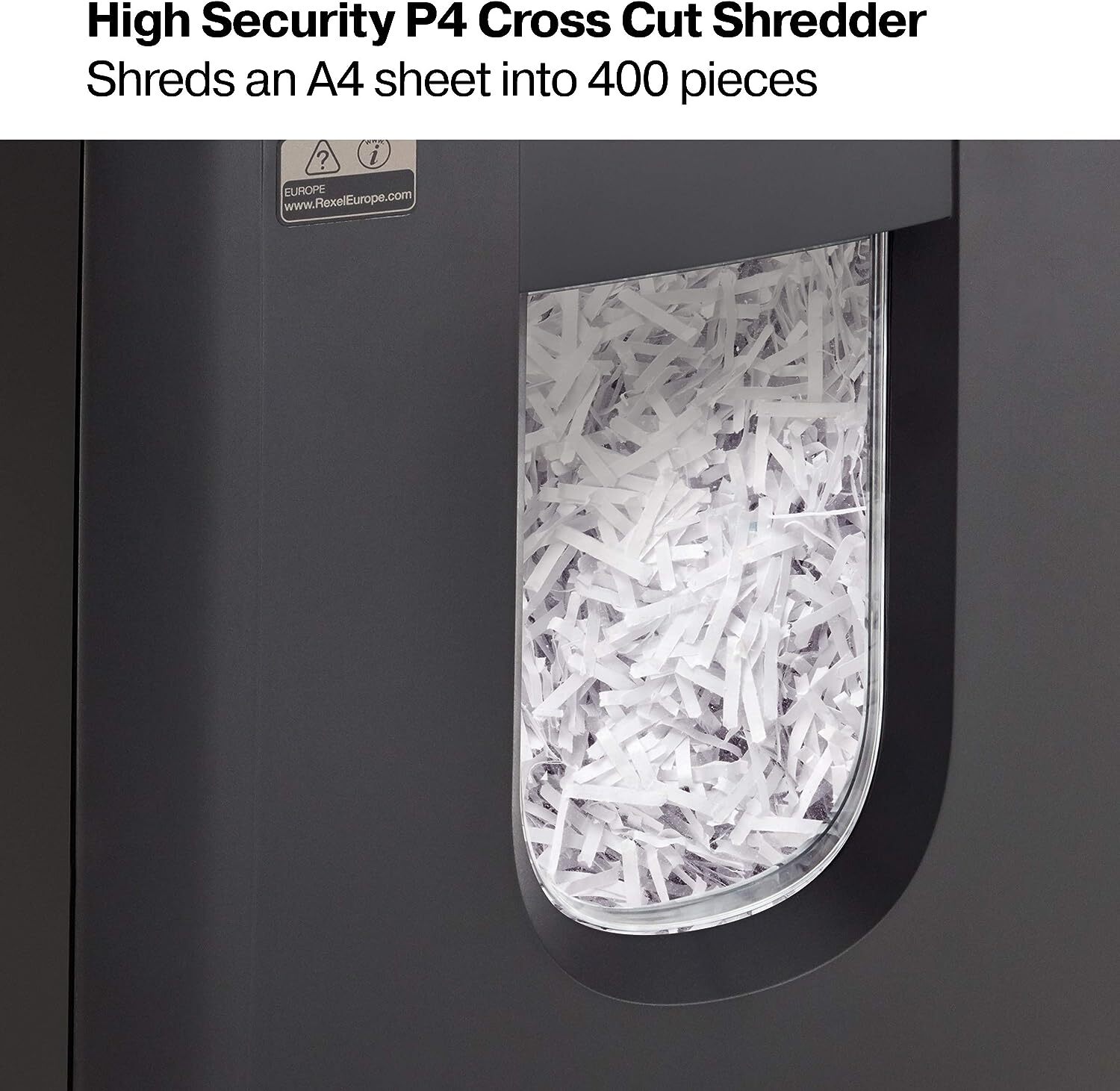 03A1040M Rexel AutoFeed+ 130X automatic shredder P4 cuts confetti cut