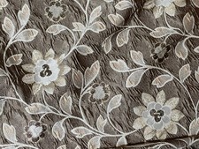 Brown Gold Ivory Floral Metallic Brocade Fabric 50 Width Sold By The Yard