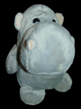 Aurora 12" Gray Plump Hippo Plush