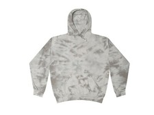 Silver Tie Dye Crystal Hoodie Sweatshirts Kids  Adults Pockets Cotton Colortone