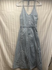 Universal Thread Women's Halter Summer Denim Maxi Dress Size 00 new