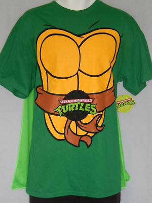 Men's T-Shirt Teenage Mutant Ninja Turtles Size Large Cape NEW Halloween TMNT