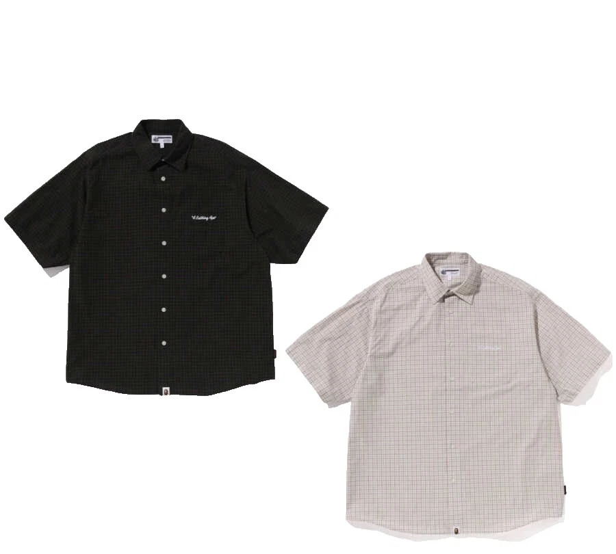 A Bathing Ape Short Sleeve Casual Button-Down Shirts for Men
