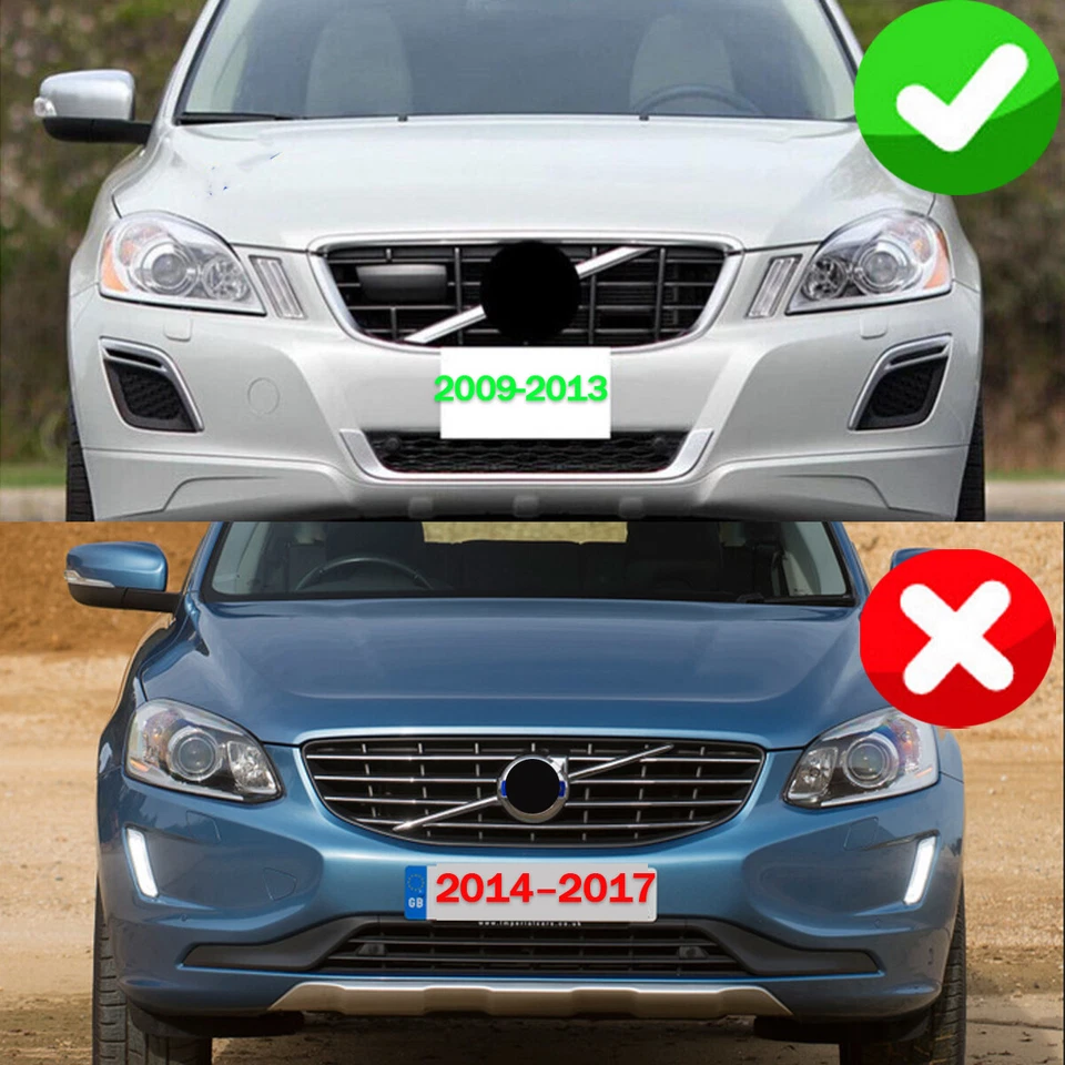 For 2009-2013 Volvo XC60 Left & Right Headlamp Headlight Clear Shell Cover Lens Foto 4 de 4