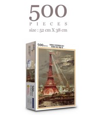 Eiffel Tower Lit Up - 500pc Jigsaw Puzzle By PuzzleLife
