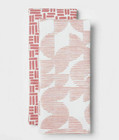 Room Essentials Kitchen Towels 2 pk Red Pink White Geometric Cotton 25" NEW
