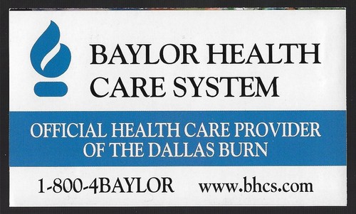 1998 Dallas Burn MLS Soccer Schedule !!! Baylor Health Care System - Picture 2 of 2