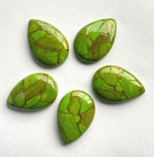 Wholesale Green Copper Turquoise Cabochon Pear Shape Loose Gemstone Jewellery.