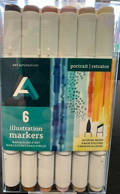 Art Illustrations - 6 Illustration Markers Portrait E2. YRS. R2. E17. E6. E18