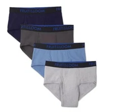 Fruit of The Loom 4-Pack Men's Premium Breathable Cotton Micro-mesh Briefs 