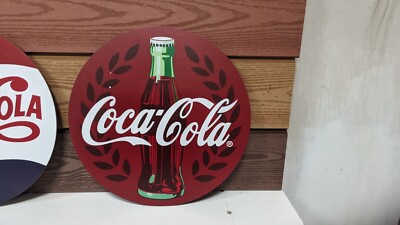 Coca Cola Holz Bar Schilder Kneipe Mann Höhle Wandschild Holz Kreis 300 mm groß