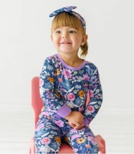 Little Sleepies LS NIB Dusk Blooms Two-Piece Pajama Set Bamboo - 3T