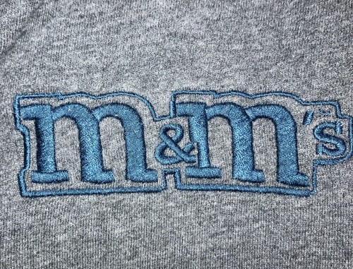 M & M Grey Full Zip Embroiderd Front Pocket Hoodie Sweatshirt Jacket Small - Afbeelding 2 van 4