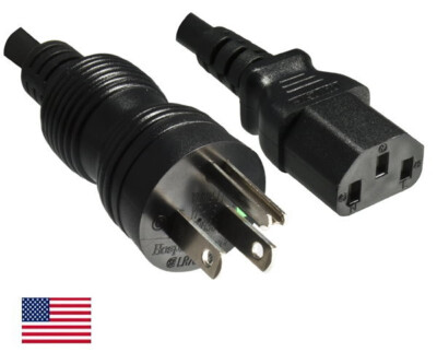 DINIC Netzkabel Amerika USA Typ B HOSPITAL GRADE auf C13, 1.80m