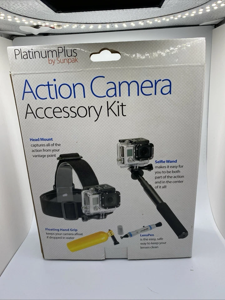 Action camera Accessory Kit Platinum Plus By Sunpak Selfie Wand Head Mount 4 pc - Image 3 of 4