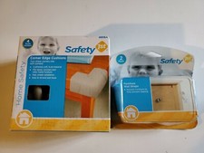 New Safety 1st Furniture Wall Straps 2 Pack 11014  Brown Corner Edge Cushions