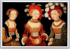 Postcard Art Painting  Cranach Three Girls 33Y