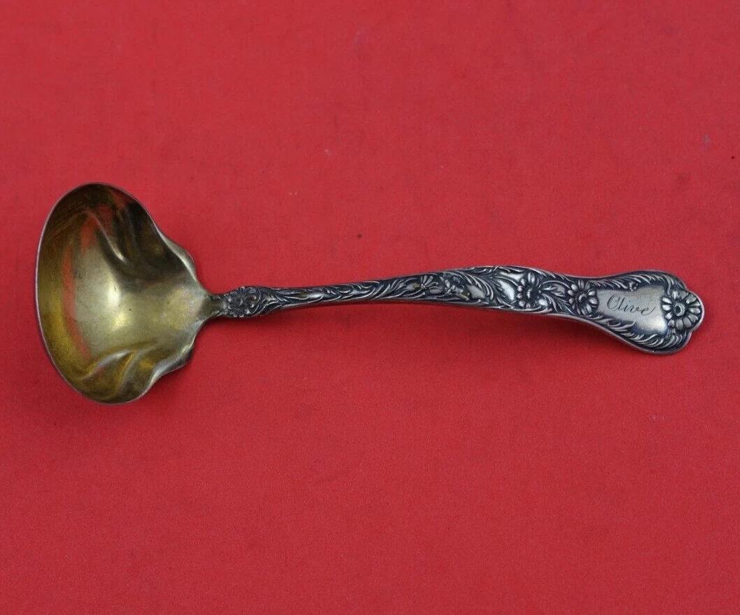 Marguerite by Gorham Sterling Silver Sauce Ladle Gold Washed 5 1/2" Serving
