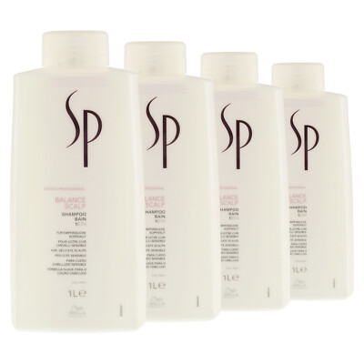 WELLA SP BALANCE SCALP Shampoo sanfte Pflege für sensible Kopfhaut 4x 1000 ml