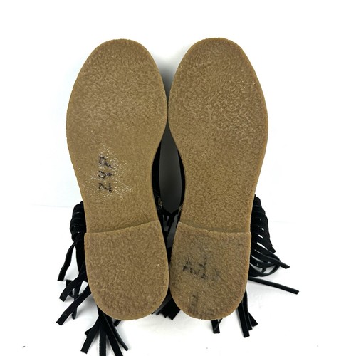 Botines Kate Spade Betsie 8 Too de gamuza con flecos negros para mujer con cremallera - Imagen 10 de 14