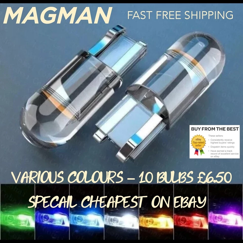 T10 501 LED Car Bulbs 6000K Various Canbus Error Free W5W Side Marker Light - Image 4 of 4