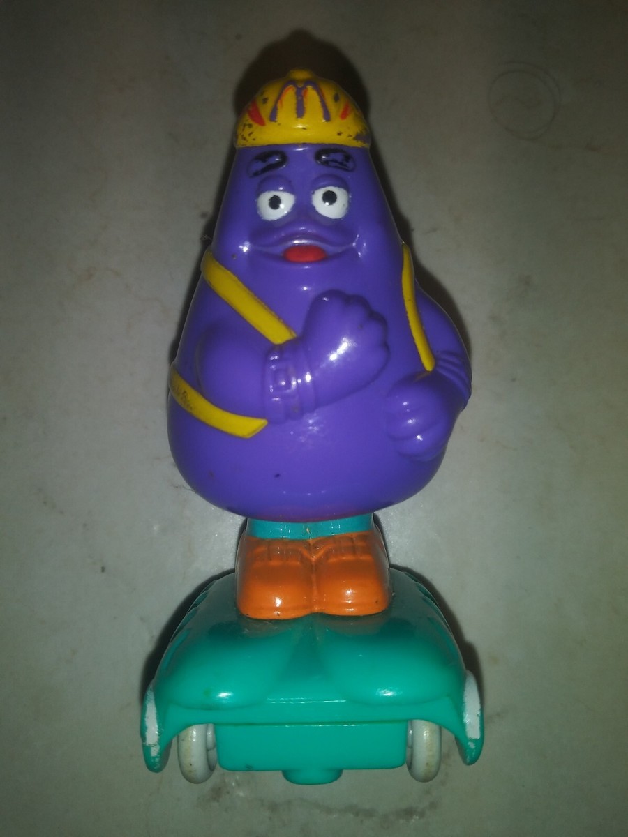 1999 McDonald's Happy Meal Toy Grimace Skating Rollerblades Figure