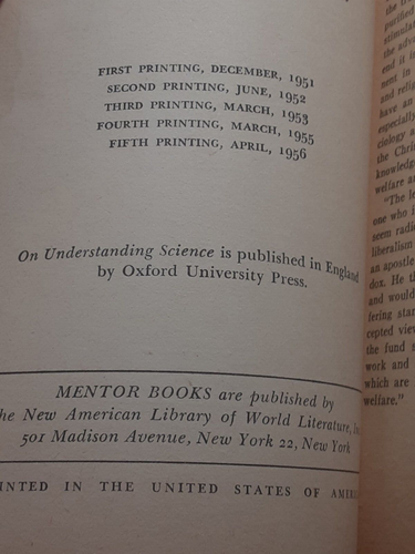 James B. Conant on Understanding Science 1956 paperback Mentor BS - Imagen 7 de 10