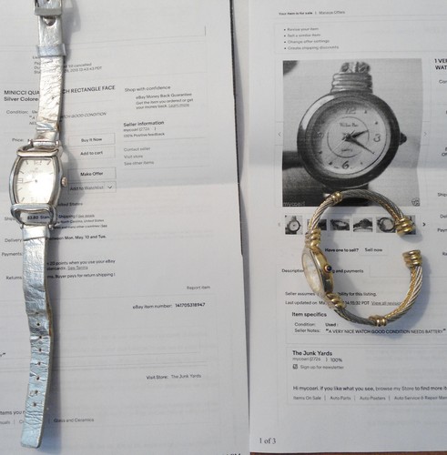 2 VERY NICE PRETTY WATCHE'S WILLOW BAY QUARTZ & A MINICCI QUARTZ RECTANGLER FAC - Picture 4 of 11