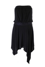 Laundry By Shelli Segal Black Strapless Bead-Trim Chiffon Dress 4
