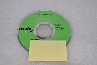 MICROSOFT MSDN FOR WINDOWS 2000 VERSIONS ENGLISH DISC 0013 PART NO. X06-11522