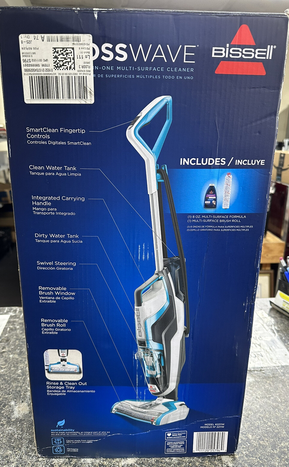 BISSELL CrossWave 2211W AllinOne MultiSurface Vacuum Cleaner Blue 11120257960 eBay