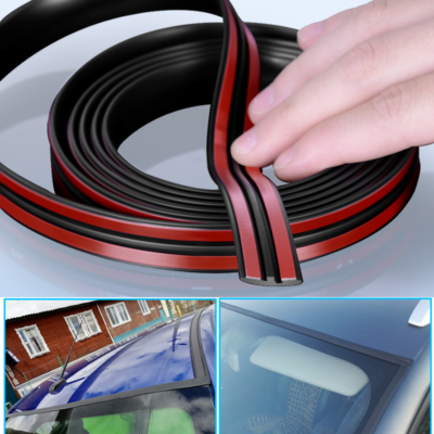 Car Door Edge Protector 4M Rubber Seal Strip For Car Door & Window Edges - Universal Weather Protection Rubber Windshield Trim - Foto 8