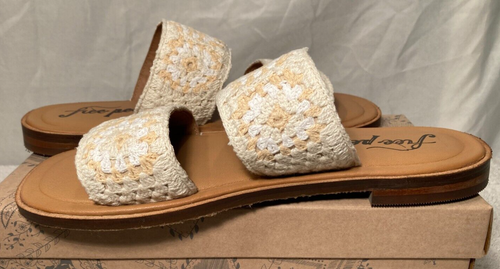 Free People Juliet Crochet Slider Ivory Sandals Size UK 8 / EU 41 - Picture 10 of 13