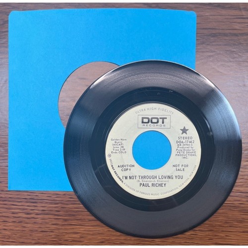Paul Richey I'm Not Through Loving You / 30 Days 45 Country Promo Dot 17462 - Picture 3 of 4