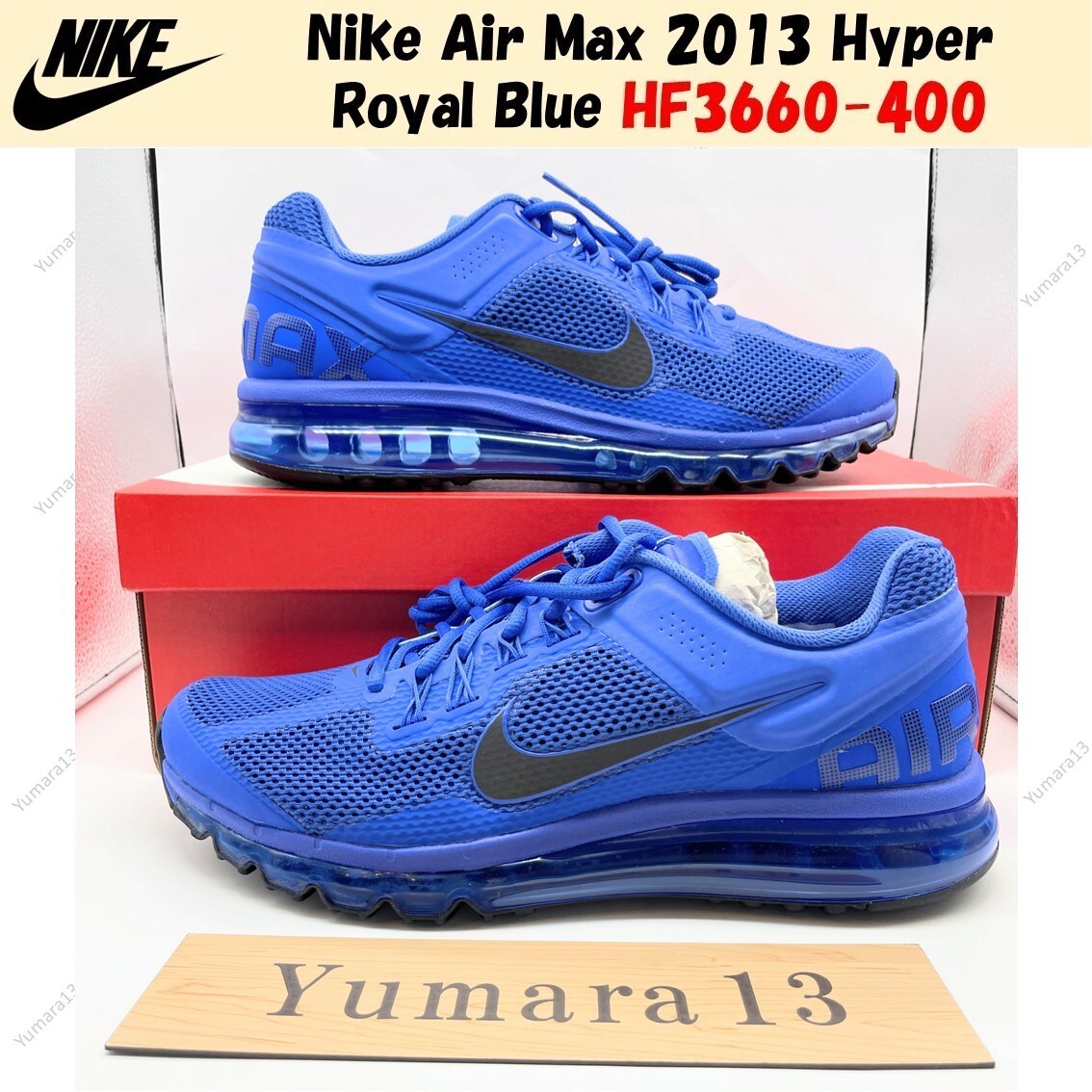 NIKE / Air Max 2013  Blue/ローカットスニーカー/28.5cm/BLU/HF3660-400 Nike Air Max 2013 Hyper Royal Blue HF3660-400 Men's Size | eBay