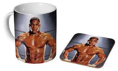 Mike Tyson Boxing Young - Kaffee-/Teebecher und Untersetzer Geschenkset