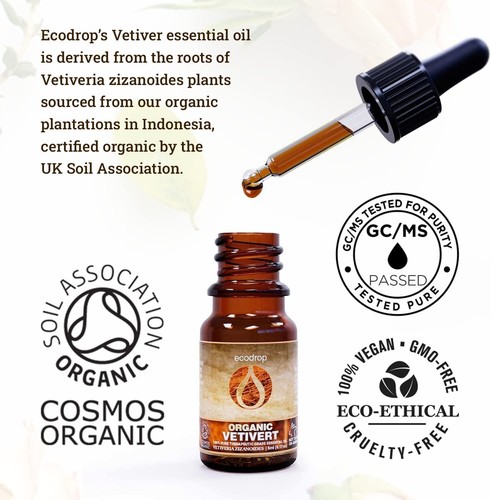 Vetiver Essential Oils Certified Organic Therapeutic Aromatherapy Diffuser Oil - Picture 3 of 6