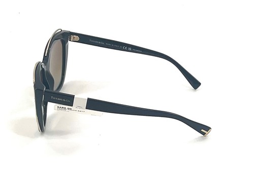 New Ladies Tiffany & Co. Sunglasses TF4148 Black Cat-Eyes Gradient Brown Lenses - Picture 5 of 6