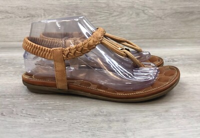 Patrizia by Spring Step Women's Sandals 10 Brown Leather Boho Slingback Shoes