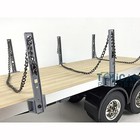 US Stock 1/14 Scale 2Axle RC Tractor Flat Bed Lorry Trailer Post Chain 140406 — photo 7