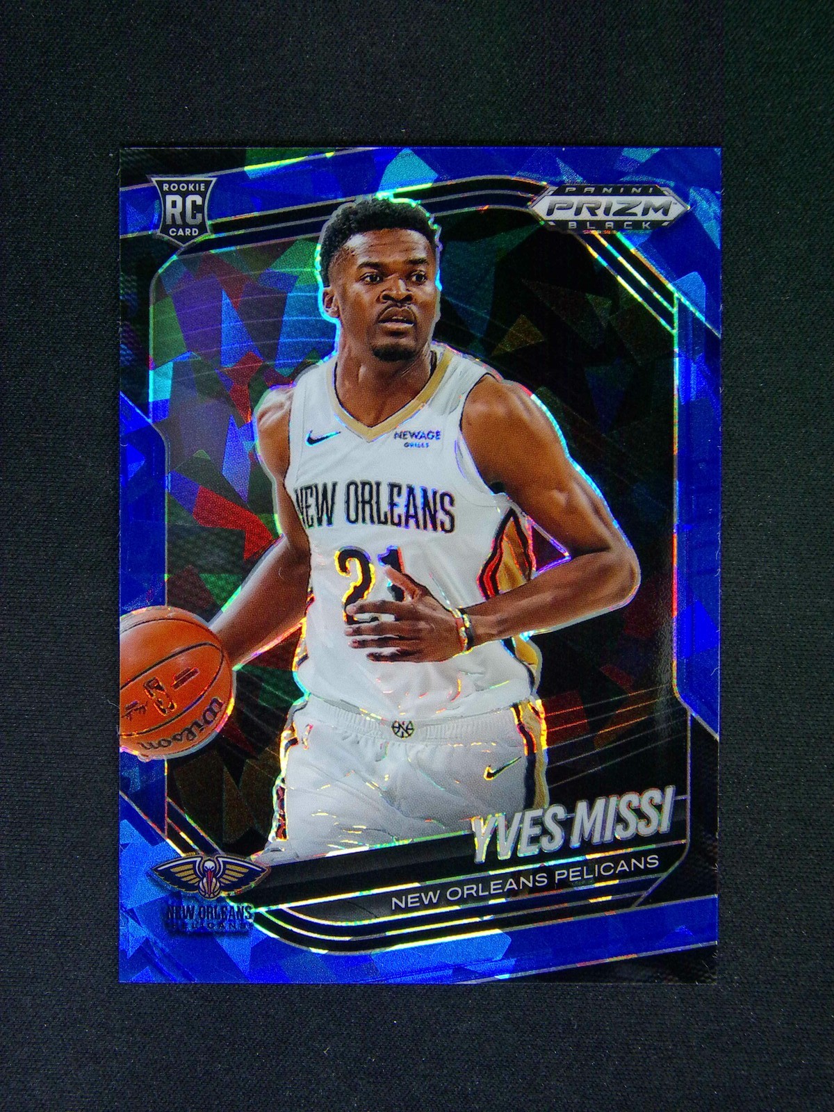 2024-25 Panini Prizm Black Yves Missi #3 RC Rookie Blue Ice /125