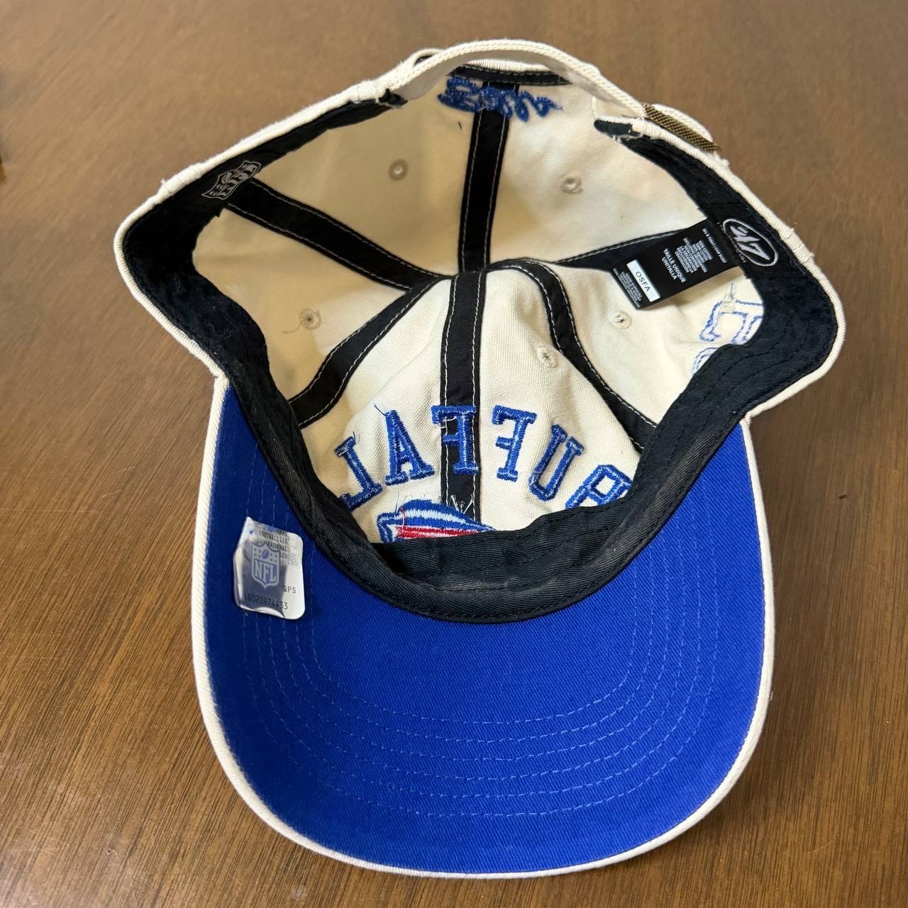 Buffalo Bills '47 Clubhouse Faber Clean Up Adjustable Hat - Cream | NFL Gear