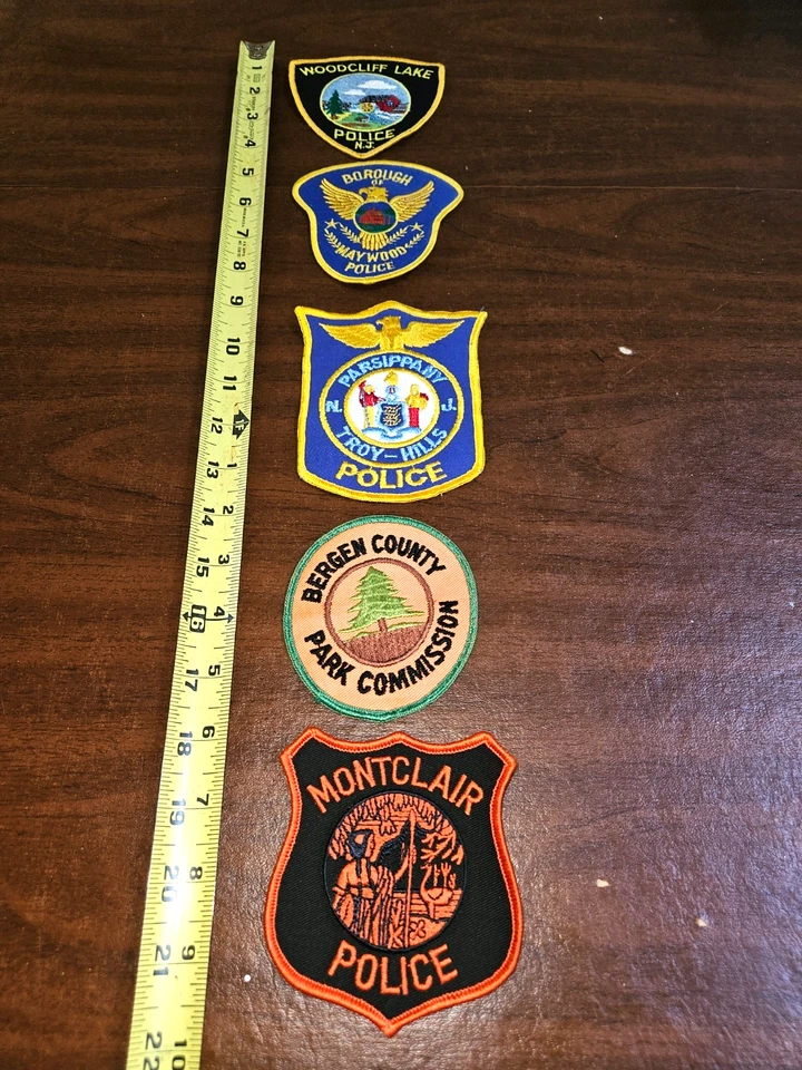 Lote de 5 - Parches de policía de Nueva Jersey vintage - mixtos Foto 2 de 3