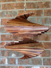 Handcrafted Wood Spiral Wind Spinner (11 High...