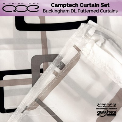 Camptech Buckingham DL Zusatz/Ersatz Markise Vorhang Set Quadrate