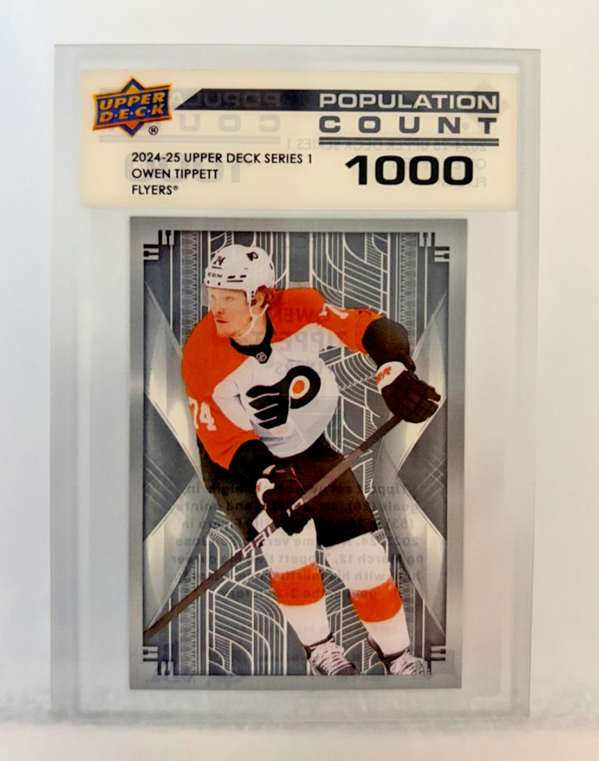 2024-25 Upper Deck Series 1 Owen Tippett #PC-2 Pop. Count /1000 Phila Flyers
