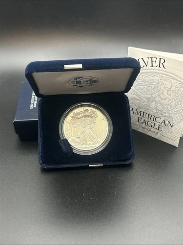 2000-P Proof $1 American Silver Eagle Box, OGP & COA