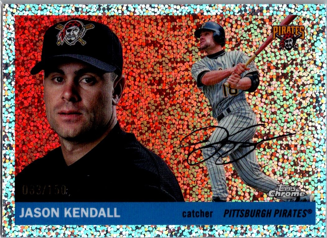 2025 Topps Chrome Platinum Jason Kendall Blue Mini-Diamond /150 #446