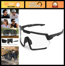 Photochromic Safety Sports Sunglasses for Men Women, UV400 TR90 Frame, ANSI Z8